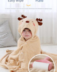 Soft Square Baby Bath Towel - Polyester/Cotton Blend for Newborns 0-12 Months - Model FW01 by Baby Lamby at brixbailey.com