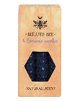 Set of 6 Blue Beeswax Spell Candles