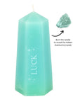 Luck Crystal Candle with Rough Green Aventurine