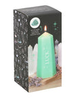 Luck Crystal Candle with Rough Green Aventurine