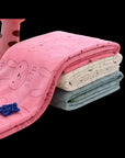 Cute Soft Animal Print Baby Towel - 100cm, 80% Cotton & 20% Polyester - Bathing, Feeding & Burp Use by Baby Lamby at brixbailey.com