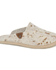 Natural Felt Slippers Beige with Dots