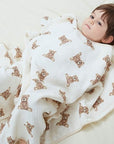 Baby Bear Hooded Bath Towel Receiving Blanket