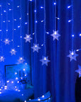 Christmas Snowflake LED String Curtain Lights