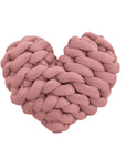 Chunky Heart Shaped Knot Throw Pillow - 100% Cotton Sofa Cushion, Nordic Style Home Decor, Soft Gift for Girls by Baby Lamby at brixbailey.com