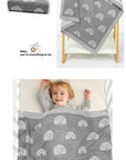 Cute Multi-use Knitted Swaddle Blanket - Soft Polyester, 90x70cm, Receiving Blanket for Babies by Baby Lamby at brixbailey.com