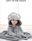 Soft Polyester Cotton Square Baby Bath Towel for Newborns 0-12 Months - Model FW01 by Baby Lamby at brixbailey.com