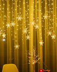 Christmas Snowflake LED String Curtain Lights
