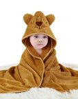 FW01 Square Baby Bath Towel - Soft Polyester/Cotton Blend for Newborns 0-12 Months by Baby Lamby at brixbailey.com