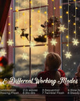 Christmas Snowflake LED String Curtain Lights