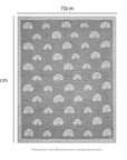 Cute Knitted Swaddle Blanket - Soft Polyester Receiving Blanket 90x70cm (35.5x27.5 Inches) by Baby Lamby at brixbailey.com