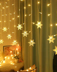 Christmas Snowflake LED String Curtain Lights