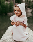 Cute Soft Absorbent Hooded Baby Bath Towels - 100% Waffle Cotton for 0-36 Months by Baby Lamby at brixbailey.com