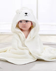 Soft Baby Bath Towel - Square Polyester/Cotton for Newborns 0-12 Months - Model FW01 by Baby Lamby at brixbailey.com