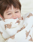 Baby Bear Hooded Bath Towel Receiving Blanket