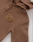 The Pointy Bear Knitted Hooded Playsuit