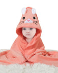 Soft Square Baby Bath Towel - Polyester/Cotton Blend for Newborns 0-12 Months - Model FW01 by Baby Lamby at brixbailey.com