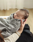 Cute Multi-use Knitted Swaddle Blanket - Soft Polyester, 90x70cm - Receiving Blanket for Babies by Baby Lamby at brixbailey.com