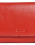 SADDLER PAULA Handmade Leather Trifold Purse – RFID Protected | 8 Card Slots, ID Window & Rear Zip Pocket | Gift Boxed