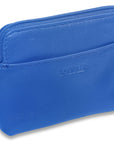Compact Leather Zip-Top Purse "Pia" – Handmade by Saddler | RFID Protected & Gift Boxed | Multi-Functional Card, Coin & Key Holder