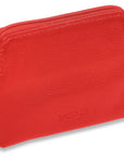 Compact Leather Zip-Top Purse "Pia" – Handmade by Saddler | RFID Protected & Gift Boxed | Multi-Functional Card, Coin & Key Holder