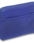 Compact Leather Zip-Top Purse "Pia" – Handmade by Saddler | RFID Protected & Gift Boxed | Multi-Functional Card, Coin & Key Holder