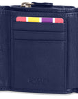SADDLER CARLA Handmade Leather Compact Trifold Purse – RFID Protected | 5 Card Slots, ID Window & Zipped Coin Pocket | Gift Boxed
