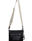 Ellen Leather 3-Section Zip-Top Crossbody bag - Handmade by Saddler