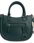 SADDLER "Chloe" Real Leather Twin-Handle Handbag with Crossbody Strap - Handmade, with Keepsake Pouch