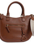 SADDLER "Chloe" Real Leather Twin-Handle Handbag with Crossbody Strap - Handmade, with Keepsake Pouch
