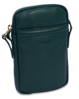 SADDLER "Margot" Real Leather Crossbody Zip Top RFID Phone Pouch - Gift Boxed