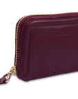 SADDLER "Annabelle" 2 Section RFID Real Leather Zip Top Coin Purse (Gift Boxed)