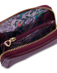 SADDLER "Annabelle" 2 Section RFID Real Leather Zip Top Coin Purse (Gift Boxed)