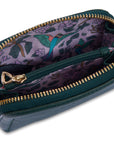 SADDLER "Annabelle" 2 Section RFID Real Leather Zip Top Coin Purse (Gift Boxed)