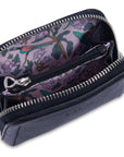 SADDLER "Annabelle" 2 Section RFID Real Leather Zip Top Coin Purse (Gift Boxed)