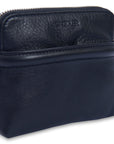 SADDLER "Louisa" RFID Real Leather Zipped Organiser and Cosmetic Pouch (Gift Boxed)