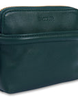 SADDLER "Louisa" RFID Real Leather Zipped Organiser and Cosmetic Pouch (Gift Boxed)