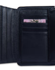 SADDLER "Marion" Bifold Real Leather Card Wallet with Zip Top Coin Purse (Gift Boxed)