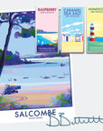 South Sands Salcombe Vintage Travel Poster Print