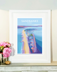Sandbanks Vintage Seaside Travel Poster Print