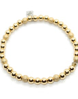 Two Tone Gold Bracelet with Frosted Sparkle Finish
