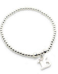 Sterling Silver Stacking Bracelet with 16th Birthday Charm