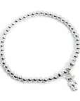 Teddy bear Charm Sterling Silver Stacking Bracelet