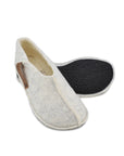 Unisex Slippers with Natural Lambswool in White