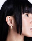 Minimal Rectangle Link Studs Gold