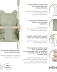 MAMOI Baby swing wood + SAFETY BELT, Swing for children garden indoor outdoor-1