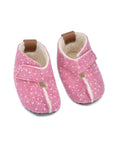 Children's Felt Slippers with Wool Lining & Velcro Strap