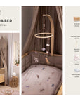 Sebra wooden baby and junior cot bed, luxury adjustable grow-with-me crib, premium handcrafted Danish design, best-selling for newborns to 8 years by Ella James at brixbailey.com