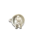 Sekhmet Fire Necklace Ring in Silver
