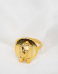 Sekhmet Fire Necklace Ring - Gold